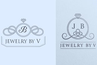 great luxury elegant classy jewelry shop and business logo