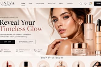 design skincare shopify store beauty website cosmetics store skincare website