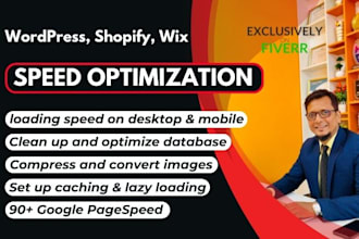 do wordpress speed, wix speed, shopify speed optimization