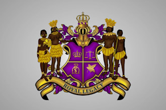 made a coat of arms, family crest, heraldic shield