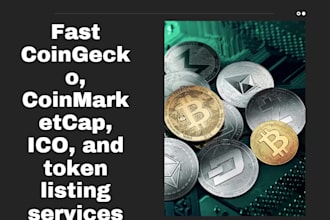 fast token and coin listing on coinmarketcap coingecko and major exchanges
