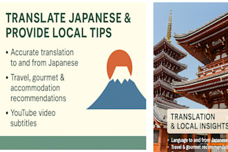 japanese translation with travel tips and media localization
