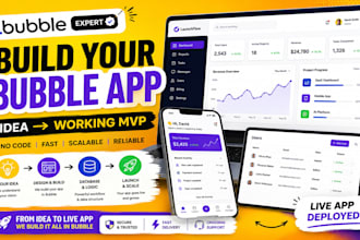 build responsive web apps mvps and saas with bubbleio no code mvp developer