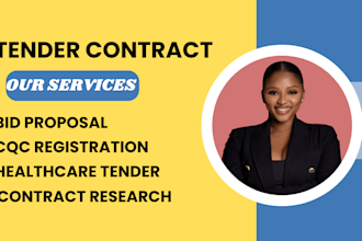 write winning UK tender, nhs, and cleaning tender with cqc registration