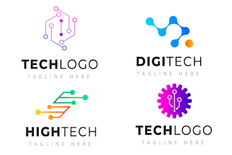 design cloud, cyber security, software, tech technology logo