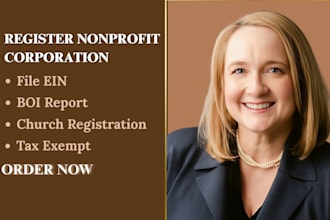 register your nonprofit corporation file ein, boi report, church registration