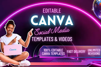 create editable canva image and video templates