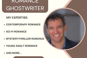 be your competent romance, romance fantasy, story, novel, ebook ghostwriter