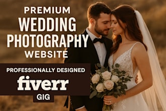 design premium photography website wedding event planner ai lead funnel
