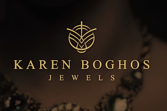minimalist design modern luxury, crown, diamond shape and jewelry logo