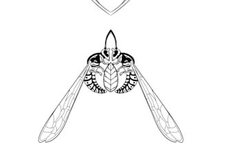 make an insect tattoo design