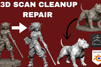 3d scan cleanup repair mesh edit stl file fix optimize 3d model for 3d printing