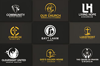 design unique minimalist church, religious, christian and ministry logo