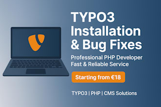 install typo3 cms or fix bugs on your website