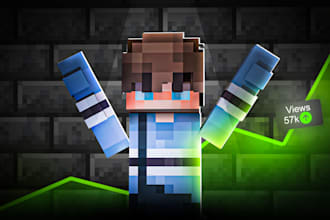 create three minecraft thumbnails for price for one