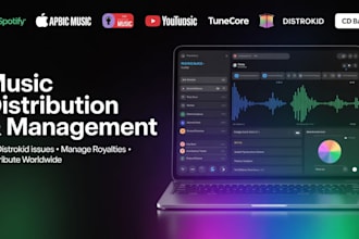fix distrokid issues, manage royalties and distribute your music globally
