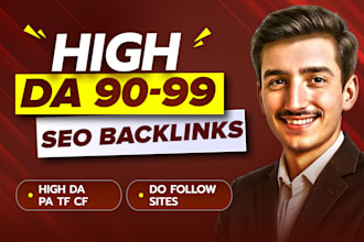 do high quality white hat SEO backlinks da 90 to 99 to increase domain authority