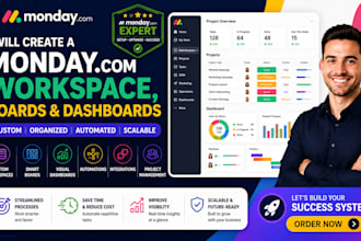 create mondaycom, workspaces and dashboards