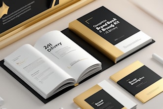 complete brand book, branding kit and brand cover design in 24 hours