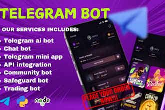 develop a professional custom telegram bot with ai and shop features