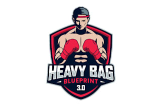 design muay thai heavy bag program logo