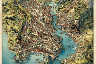 create a high quality fantasy map