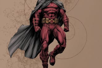 draw comic character or comic book illustration