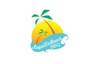 design high design unique beach BBQ logo