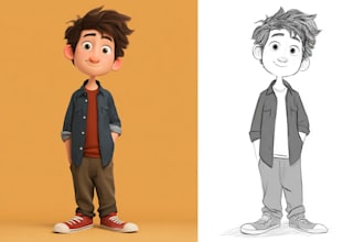 create cartoon character or avatar in vectors