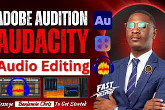 do audio editing using adobe audition, izotope rx 11, and audacity, do forensic