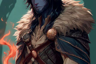 draw a dnd character art and dnd character design