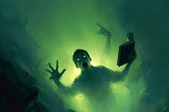 design fantasy book cover, horror book cover
