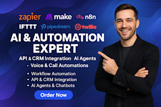 create workflow automation zapier make come IFTTT n8n pipedream API vapi ai zoho