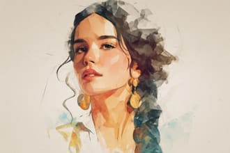 draw digital watercolor illustration