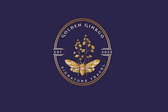 design luxury travel agency logo