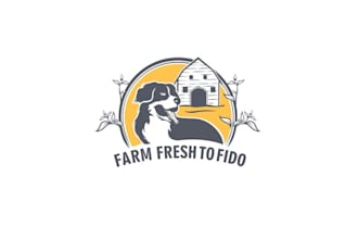design organic farm fresh raw dog food logo