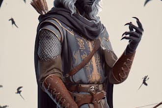 create d and d character commissions, illustration
