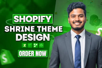 install and design shopify store with shrine theme and shrine pro theme