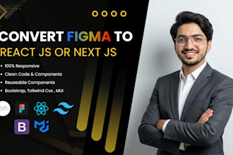convert figma to react js or build fast frontend websites with next js