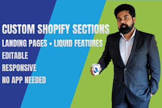 create custom shopify sections and landing pages