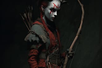 draw horror character art and horror character design