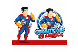 design top quality mascot repair service logo