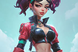 make a game character art in unique style