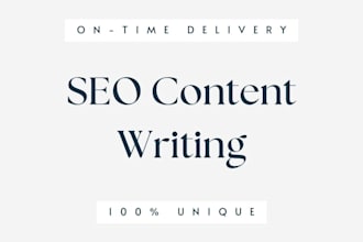 write well researched SEO content for you