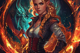 create a fantasy game logo