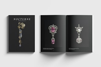design a refined lookbook or editorial portfolio