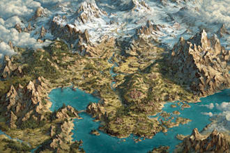 make fantasy map illustration