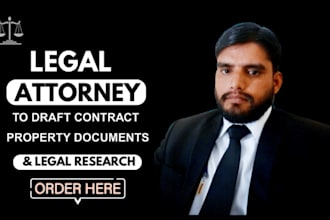 draft contract, legal research and property documents