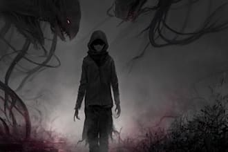 create eerie, spooky, and grotesque illustrations