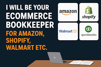 be your ecommerce bookkeeper for amazon, shopify